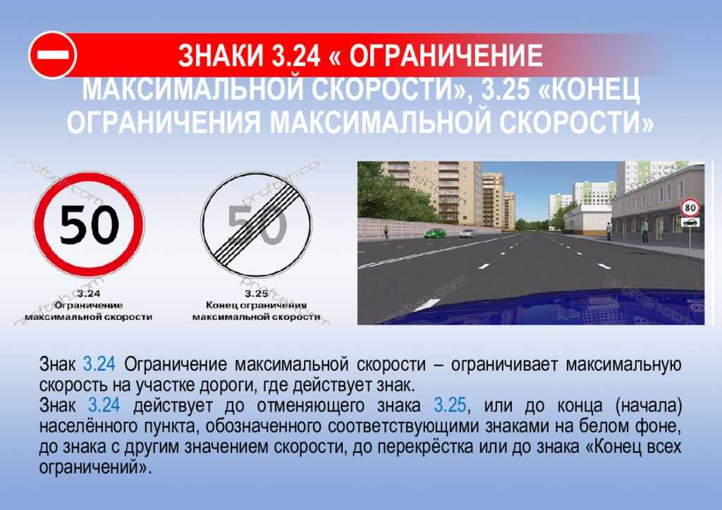 Знак 3.24 - ограничение максимальной скорости