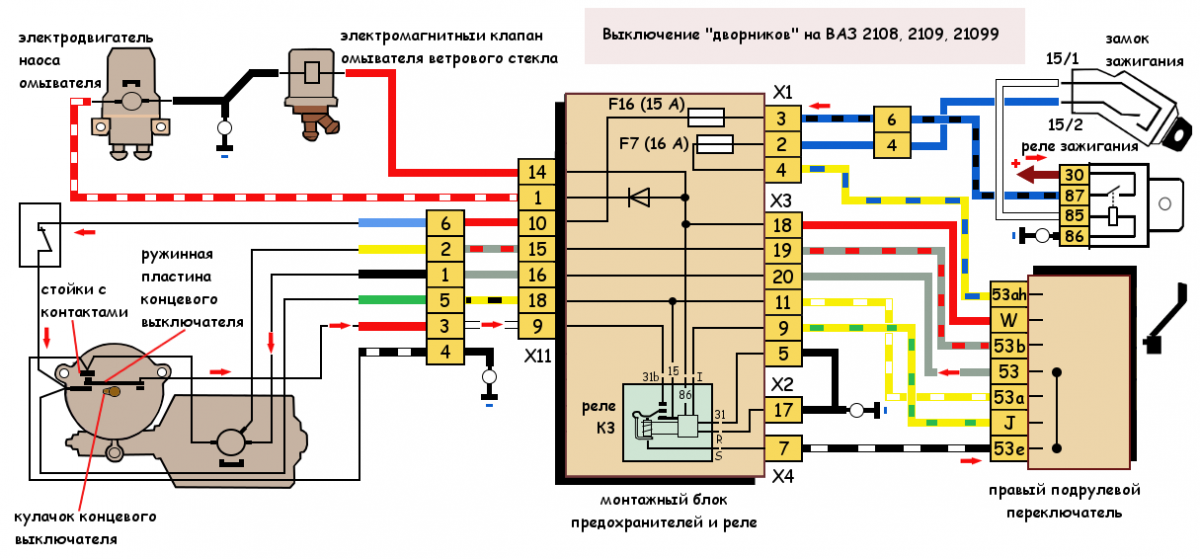 Не работают дворники ваз 21099 инжектор