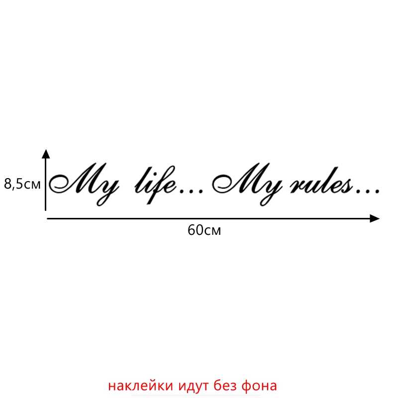 Наклейки «my life — my rules» на машинах: что они значат?