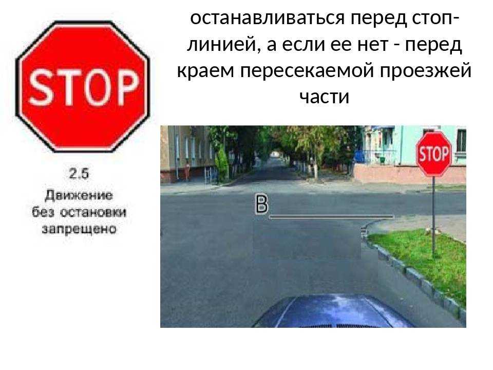 Знак стоп "движение без остановки запрещено" 🛑 где останавливаться по пдд в 2023 году